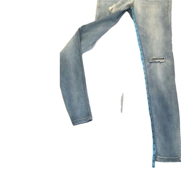 Miami High Rise Super Skinny Light  Wash Distressed Jean Ladies 7 - Picture 7 of 7